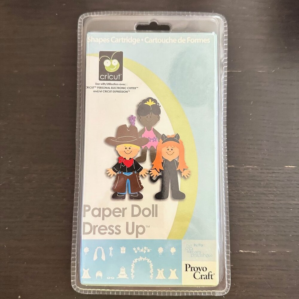 Cricut Paper Doll Dress Up Shapes Cartridge By Provo Craft Sealed